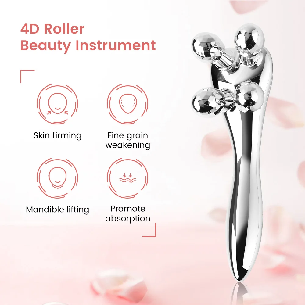 Face-lifting Instrument 4D Manual Roller Face Lifting Shape V-shaped Face 4 Rounds Shaping Body Face Massage Beauty Health Tools
Face-lifting Instrument 4D Manual Roller Face Lifting Shape V-shaped Face 4 Rounds Shaping Body Face Massage Beauty Health Tools