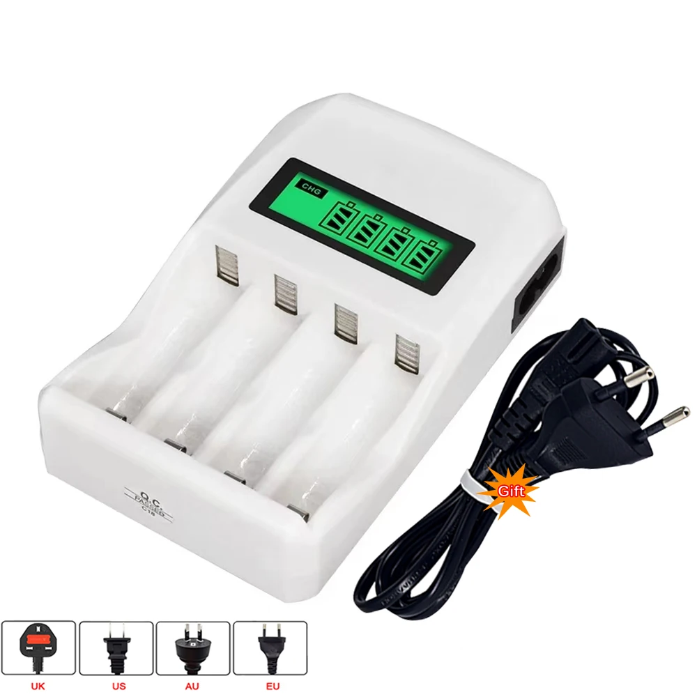 

R7 4 Slots AA AAA Battery Charger Smart Intelligent Charger For 1.2V AA/AAA NiMh NiCd Rechargeable Batteries