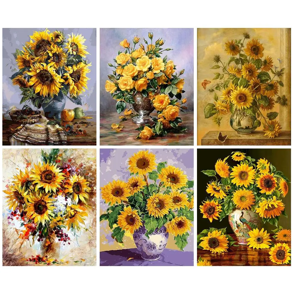 Sunflower Diy Painting By Numbers For Adults Kits On Canvas Handmade Acrylic Coloring Paint By Number With Frame Decoration Art
Sunflower Diy Painting By Numbers For Adults Kits On Canvas Handmade Acrylic Coloring Paint By Number With Frame Decoration Art