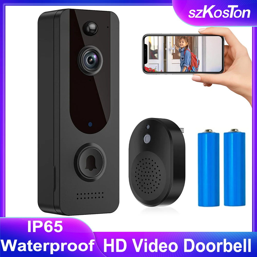 Беспроводной Wi-Fi видеозвонок, камера HD ночного видения, наружный дверной звонок, видеодомофон, датчик обнаружения человека, безопасность, Aiwit 
Беспроводной Wi-Fi видеозвонок, камера HD ночного видения, наружный дверной звонок, видеодомофон, датчик обнаружения человека, безопасность, Aiwit