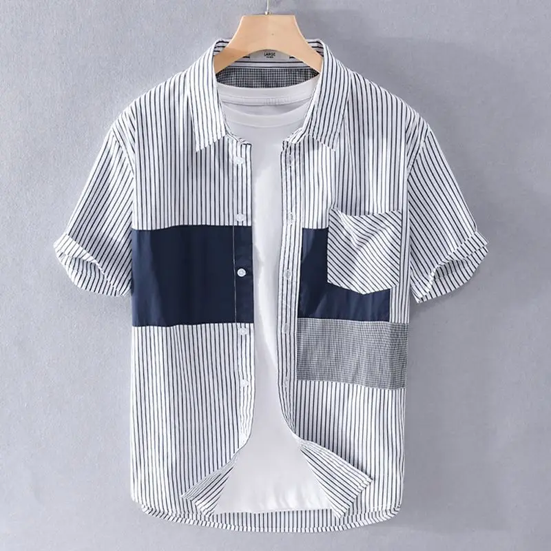 Spring Autumn New Fashion Polo Neck Short Sleeve Clothing Casual Warm Color Versatile Western Commuter Loose Panel Men's Shirts
Spring Autumn New Fashion Polo Neck Short Sleeve Clothing Casual Warm Color Versatile Western Commuter Loose Panel Men's Shirts