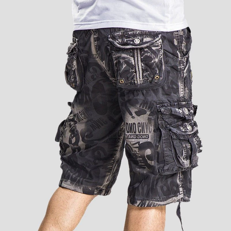 

Bermuda Short Pants for Men Over Knee Camo Combat Long Mens Cargo Shorts Luxury Designer Homme New in 2024 Fashion Free Shipping