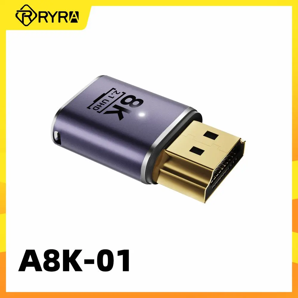 

RYRA Gold-plated Coupler UHD2.1 Support 8K@60Hz 4K@120Hz Conversion Adapter For PC Laptop Computer TV Box Accessories