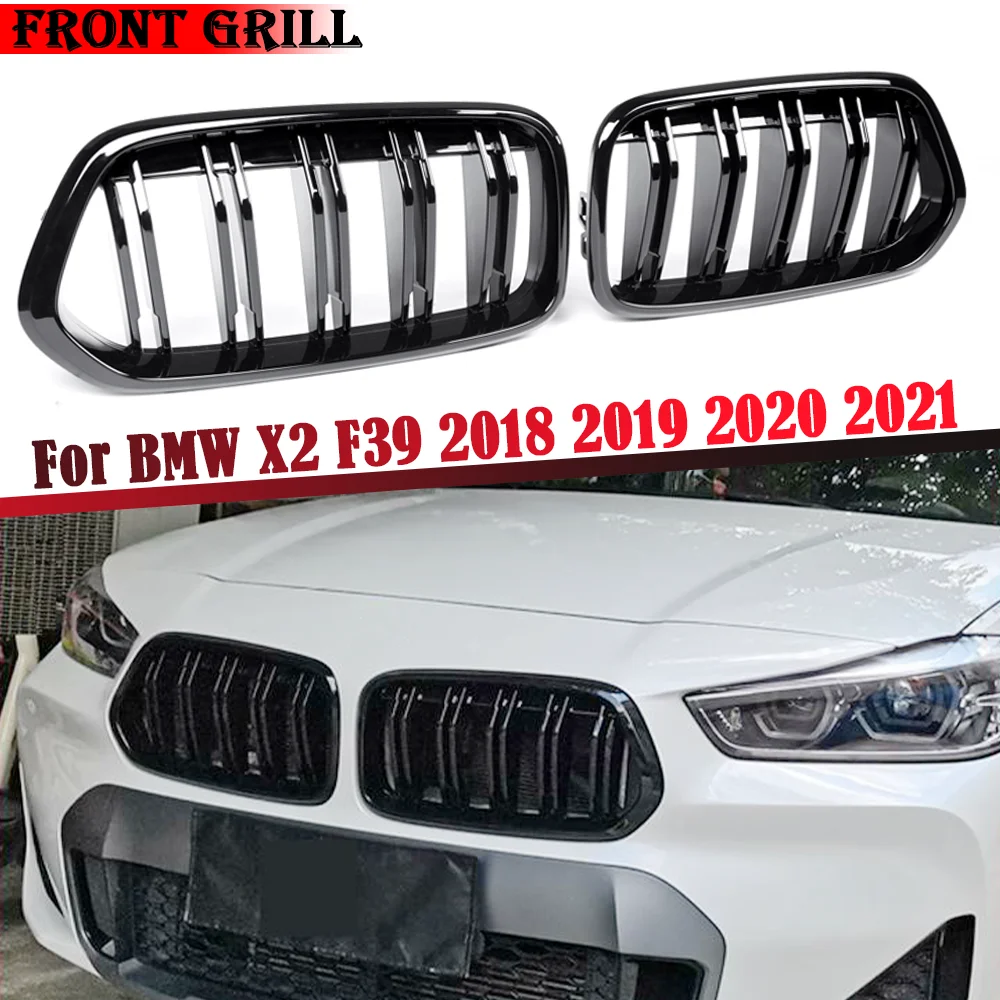 Front Hood Kidney Grille Bumper Glossy Black Dual Grill For For BMW X2 F39 2018 2019 2020 2021 Car Accessories Replacement Part
Front Hood Kidney Grille Bumper Glossy Black Dual Grill For For BMW X2 F39 2018 2019 2020 2021 Car Accessories Replacement Part