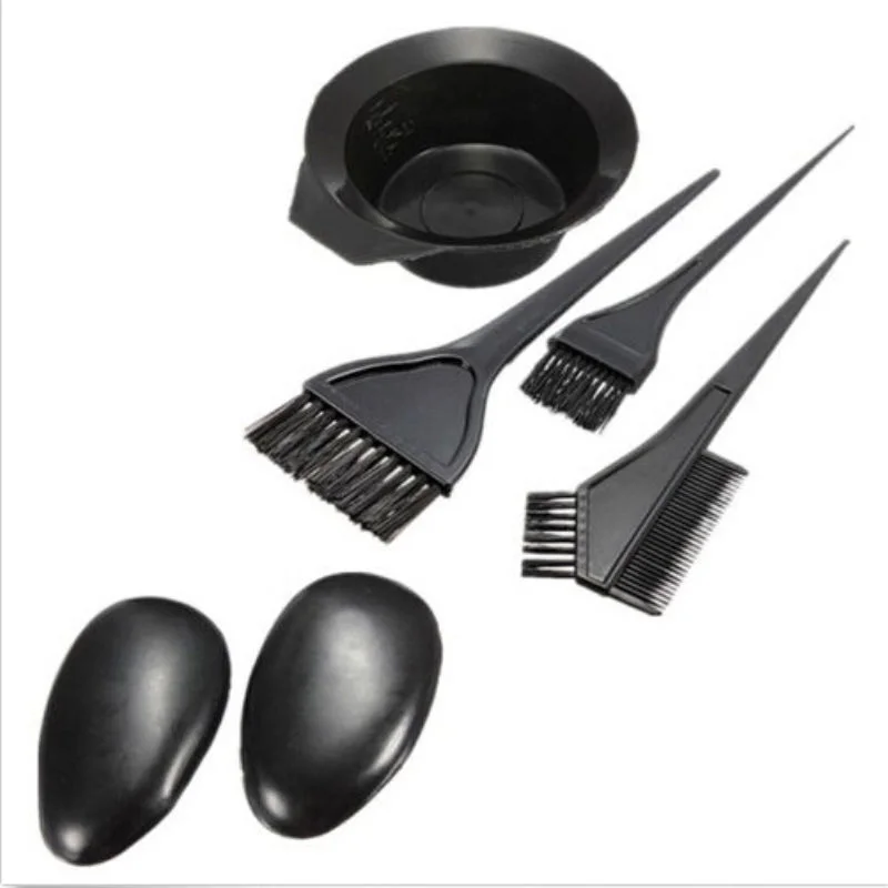 

Black Hair Color Tools Hairdressing Coloring Brushes Comb Hair Color Dye Tint Bowl Dye Hair Styling Tool Kit Set