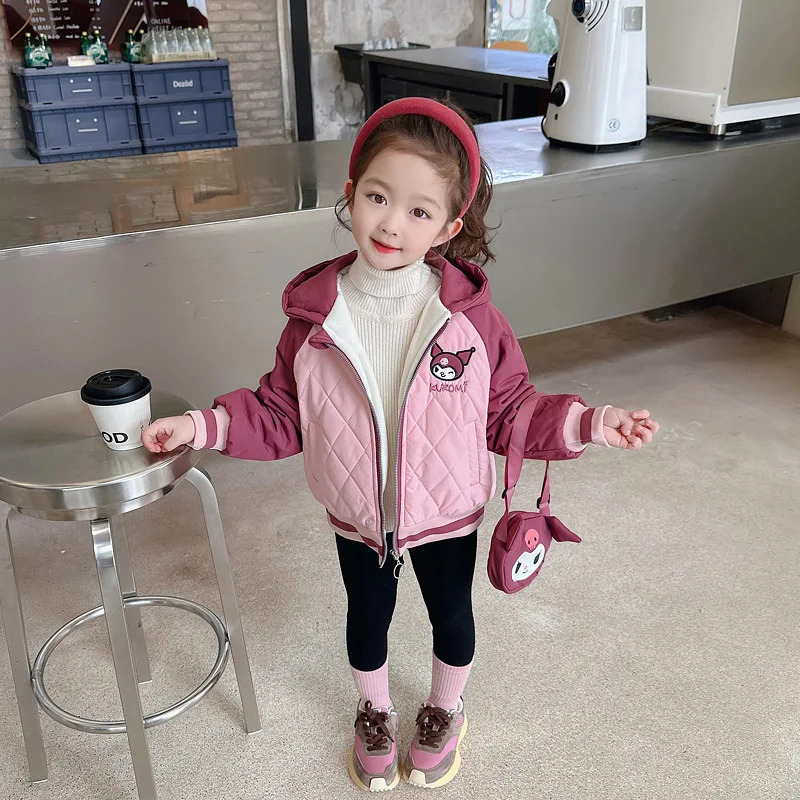 Sanrio Kuromi Winter Girls Cotton Hooded Jacket Children Plus Velvet Thicken Coat Kids Cartoon Windbreak Outerwear Clothing Baby
Sanrio Kuromi Winter Girls Cotton Hooded Jacket Children Plus Velvet Thicken Coat Kids Cartoon Windbreak Outerwear Clothing Baby