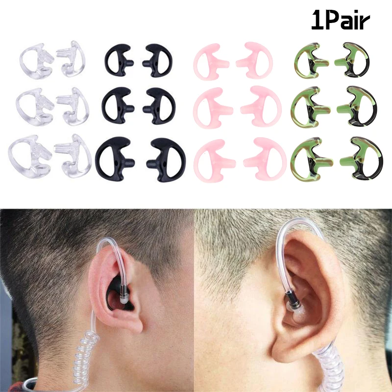 

1Pair Eco-friendly Silicone Triangle Earmuffs Replacing Earpiece Insert For Acoustic Coil Tube Audio Kits Headphone Accessories