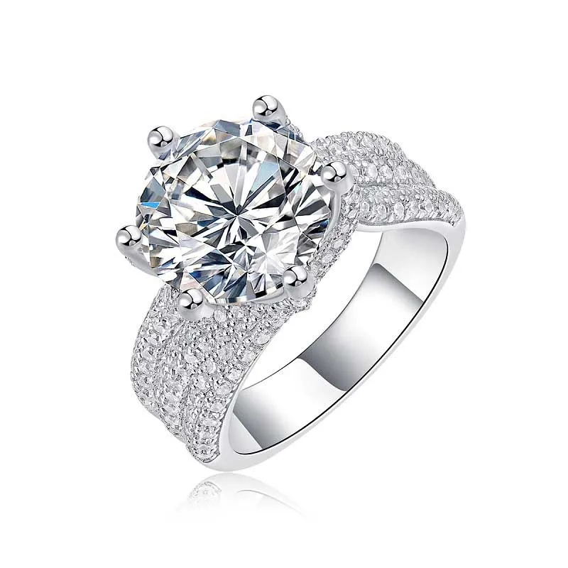 Luxury 5ct Round Moissanite Forever Ring Women S925 Sterling Silver D Color Moissanite Diamond Engagement Ring Pass Tester Gift
Luxury 5ct Round Moissanite Forever Ring Women S925 Sterling Silver D Color Moissanite Diamond Engagement Ring Pass Tester Gift