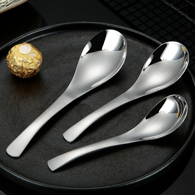 Stainless Steel Soup Spoon Thickened Rice Scoop Silver Dessert Spoons Home Kitchen Cutlery
Stainless Steel Soup Spoon Thickened Rice Scoop Silver Dessert Spoons Home Kitchen Cutlery