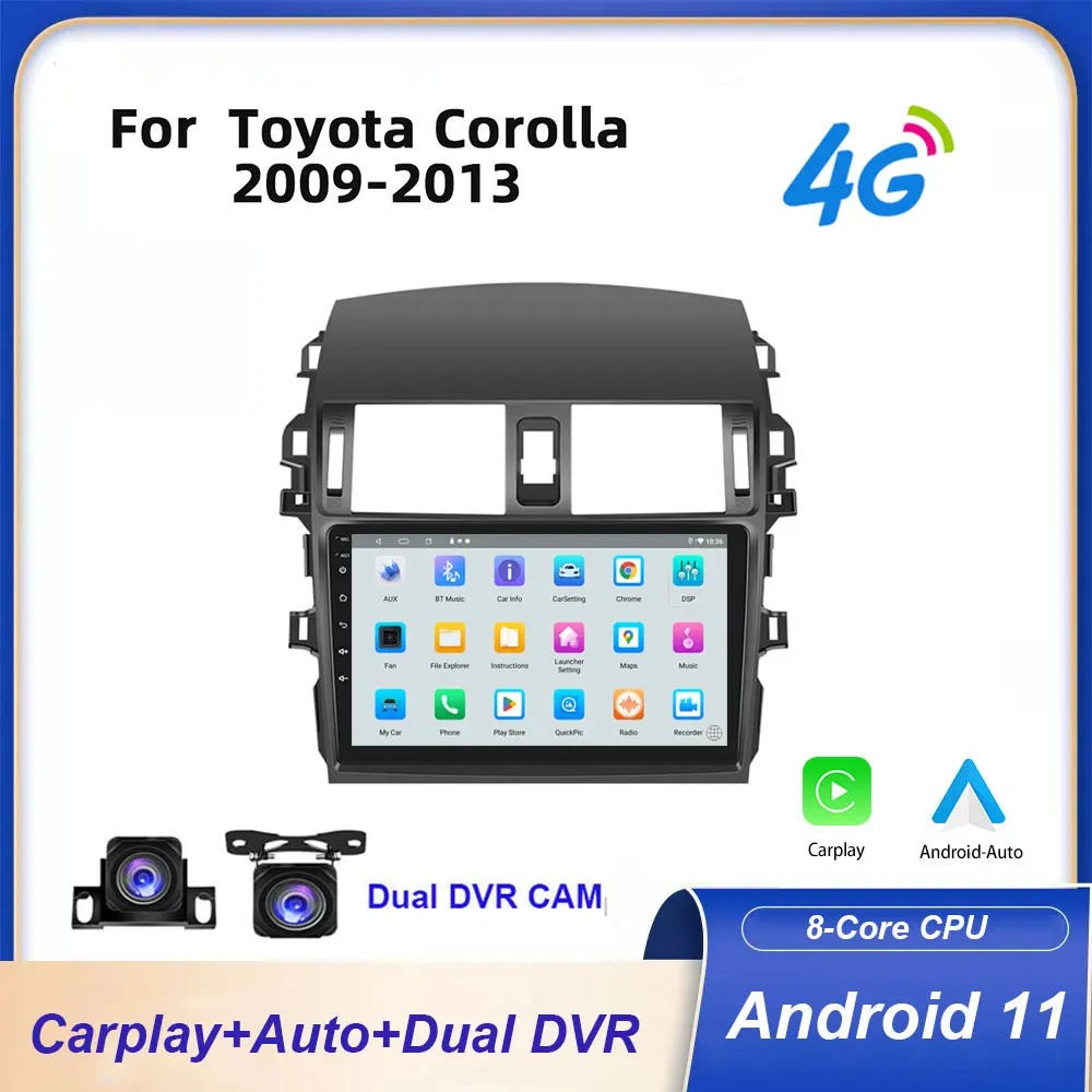 PEERCE Android 4G WiFi Car Radio For Toyota Corolla 2009-2013 Carplay Autoradio 8+128G Stereo Player Ai Voice Music DSP
PEERCE Android 4G WiFi Car Radio For Toyota Corolla 2009-2013 Carplay Autoradio 8+128G Stereo Player Ai Voice Music DSP