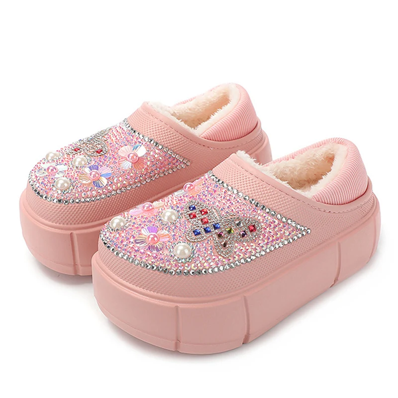 Winter Women Luxury Warm Fur Slippers Shine Butterfly Decoration Sandals Thick Bottom Slides Soft Fashion Casual Shoe For Female
Winter Women Luxury Warm Fur Slippers Shine Butterfly Decoration Sandals Thick Bottom Slides Soft Fashion Casual Shoe For Female