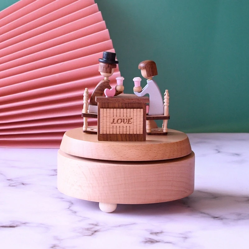 Wooden Music Box Handmade Beautiful Love Couple Mechanical Music Melody Box For Valentines Day Wedding Birthday Gift
Wooden Music Box Handmade Beautiful Love Couple Mechanical Music Melody Box For Valentines Day Wedding Birthday Gift