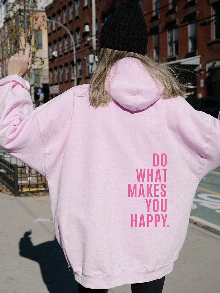Do What Makes You Happy Simple Letter Womens Cotton Clothing Personality Street Hip Hop Sweatshirt Casual All-math Woman Hoodies
Do What Makes You Happy Simple Letter Womens Cotton Clothing Personality Street Hip Hop Sweatshirt Casual All-math Woman Hoodies