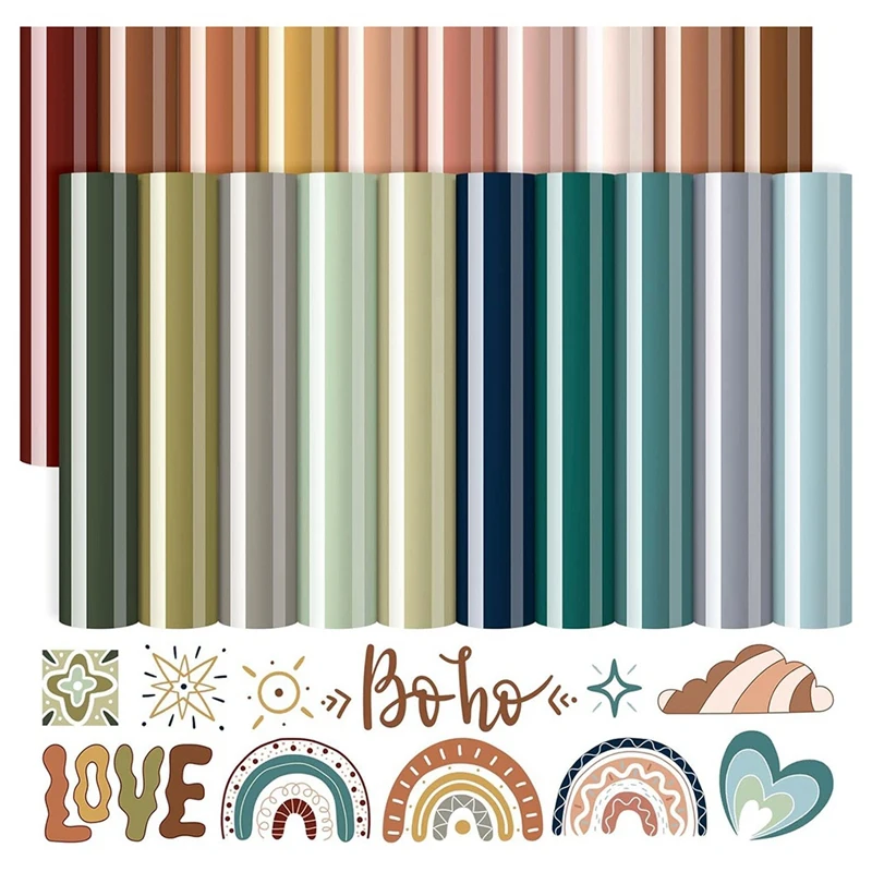 Bohemiancolor Heat Transfer Vinyl Color Print HTV Adhesive Craft Vinyl Clothing DIY Fabric Craft,9.6 X 11.8 Inches Durable
Bohemiancolor Heat Transfer Vinyl Color Print HTV Adhesive Craft Vinyl Clothing DIY Fabric Craft,9.6 X 11.8 Inches Durable
