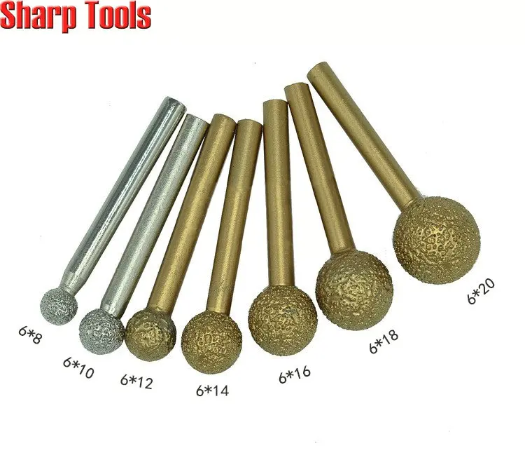 6mm Ball Brazed Diamond Grinding Head Burr Round Drill Bit Rotary Tool Accessories Stone Cutter for Jade Polishing Engraving 5pc
6mm Ball Brazed Diamond Grinding Head Burr Round Drill Bit Rotary Tool Accessories Stone Cutter for Jade Polishing Engraving 5pc