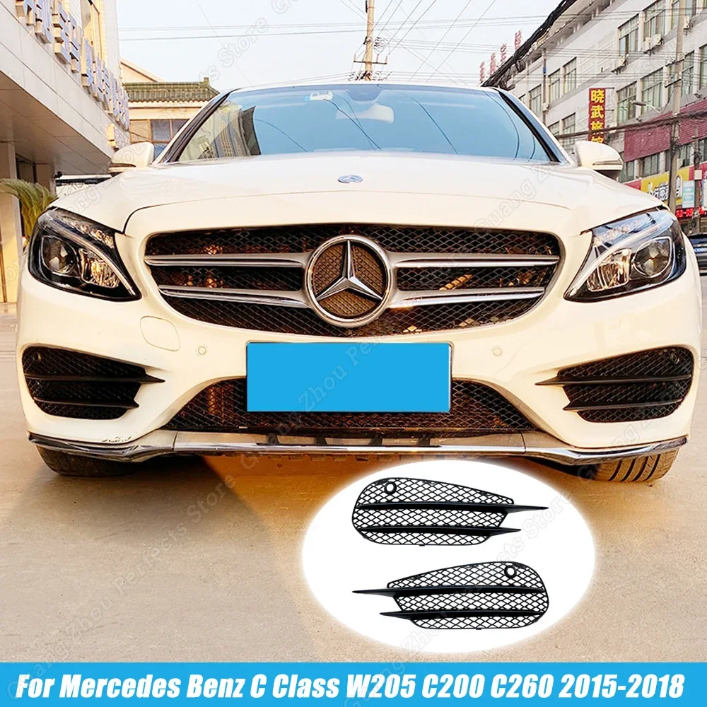 For Mercedes Benz C Class W205 C200 C260 2015-2018 1 Pair Car Front Bumper Fog Light Lamp Grille Cover Replacement ABS Black
For Mercedes Benz C Class W205 C200 C260 2015-2018 1 Pair Car Front Bumper Fog Light Lamp Grille Cover Replacement ABS Black