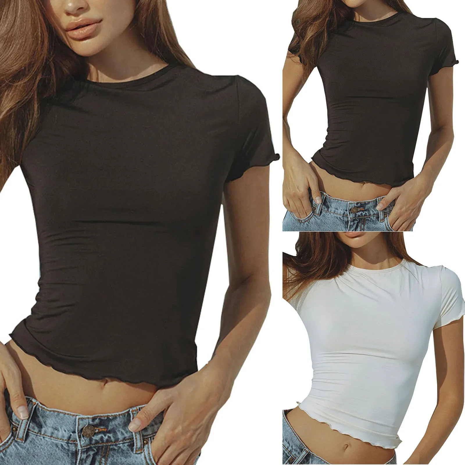 Large Woman Shirt Simple And Exquisite Design Of Round Neck Crop Tight Short Sleeved Girl Short Sleeve T Shirt 3x Shirt Women
Large Woman Shirt Simple And Exquisite Design Of Round Neck Crop Tight Short Sleeved Girl Short Sleeve T Shirt 3x Shirt Women