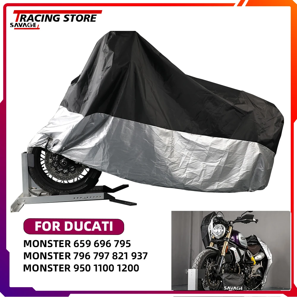 

New For Ducati Monster 659 696 795 796 797 821 937 950 1100 1200 Motorcycle Cover Waterproof Outdoor Indoor Motorbike Accessorie