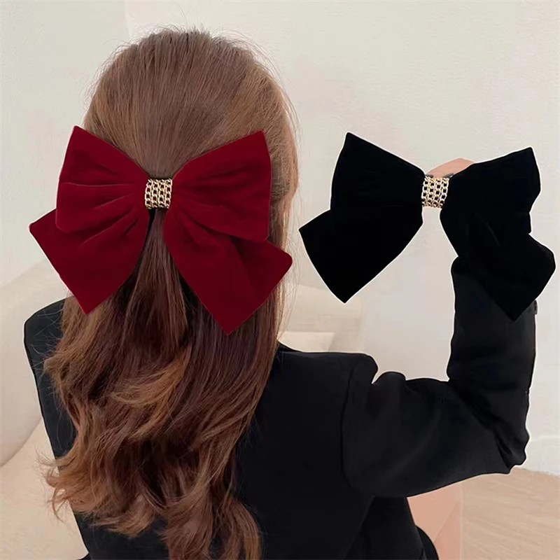 New Arrival Red Large Bows Hair Clip Women Girls Korean Sweet Back Of The Head Spring Clip Headgear Hair Accessories
New Arrival Red Large Bows Hair Clip Women Girls Korean Sweet Back Of The Head Spring Clip Headgear Hair Accessories