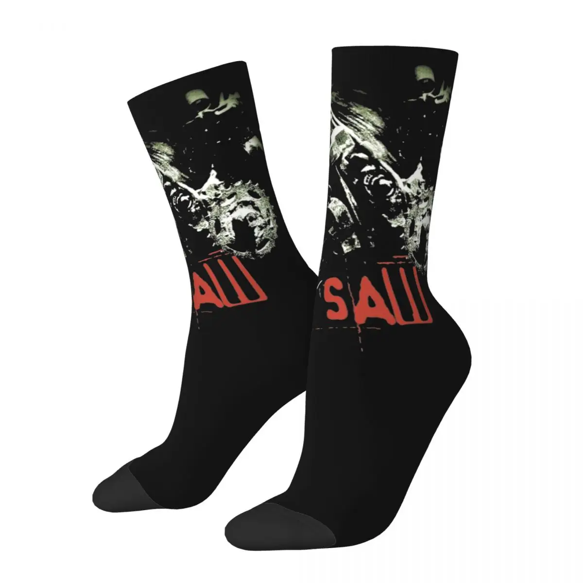 

Men's Women's Saw Horror Movie Retro Socks Cute Fashion game fans lover Socks Novelty Merchandise Middle Tube Socks