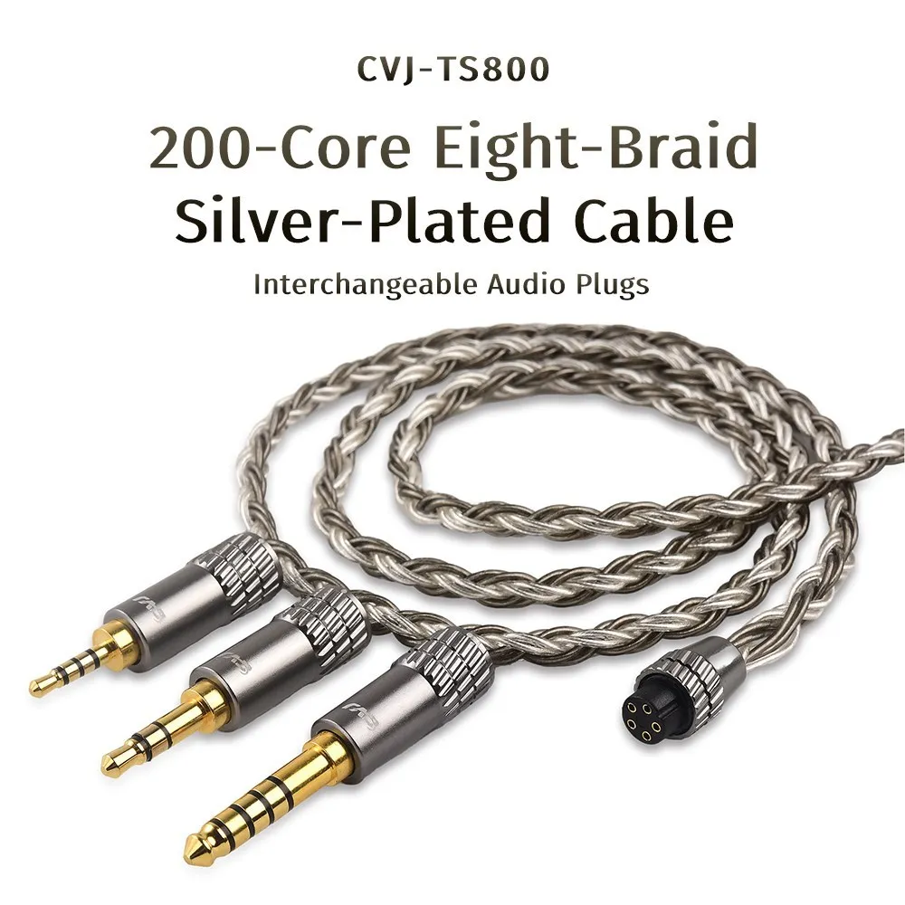 Обновленный аудиокабель CVJ TS800 200Core 8 оплетков серебристого цвета, наушники HIFI, аудиопровод 2,5/3,5/4,4 мм, переключаемая штепсельная вилка
Обновленный аудиокабель CVJ TS800 200Core 8 оплетков серебристого цвета, наушники HIFI, аудиопровод 2,5/3,5/4,4 мм, переключаемая штепсельная вилка