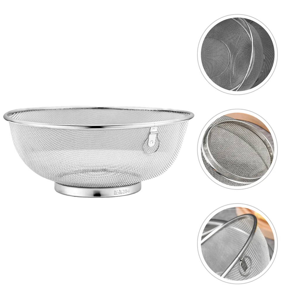 

I Am Milk Bowl Stainless Steel Vegetable Washer Strainer Mesh Drain Wash Basket Rice Washing Basin Draining Vegetable Fruit