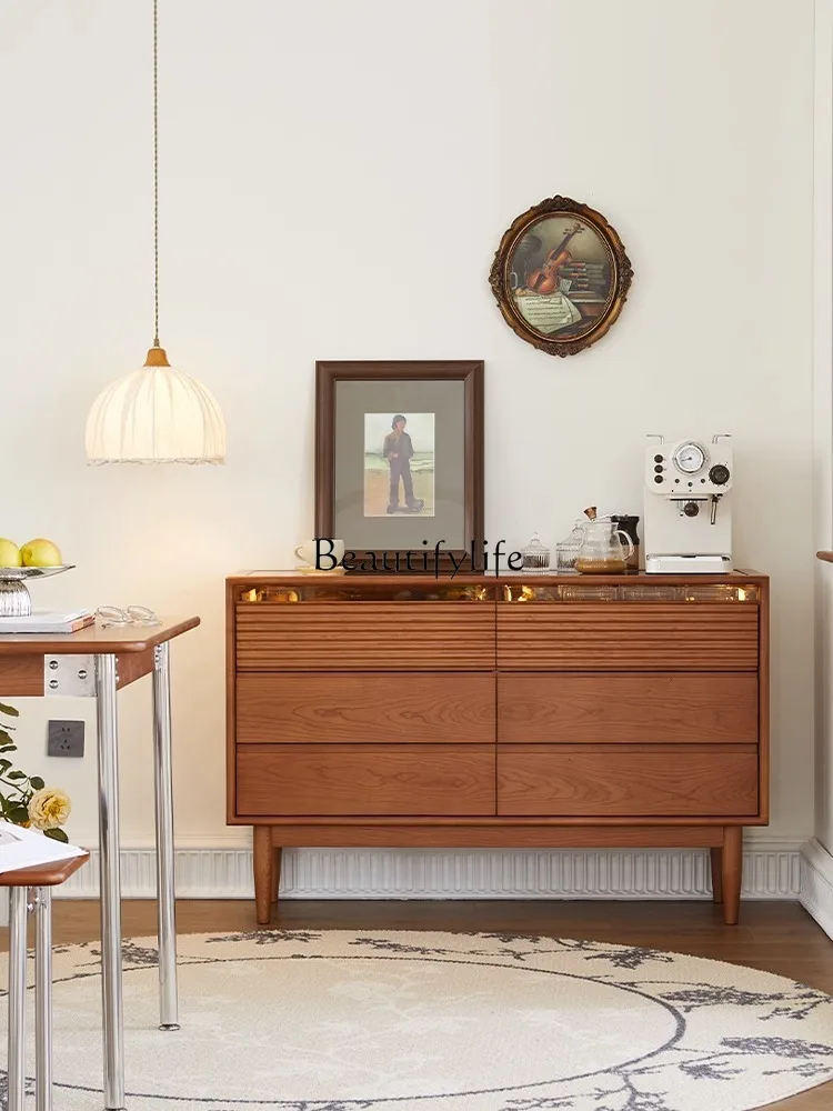 Solid Wood Chest of Six Drawers Small Apartment Living Room Entrance Middle-Ancient Storage Cabinet
Solid Wood Chest of Six Drawers Small Apartment Living Room Entrance Middle-Ancient Storage Cabinet