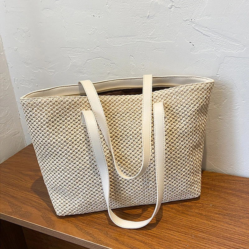 Wicker Woven Beach Shopper - Large Capacity Summer Tote 16 Sbae6df0122d64995ab614e78bd586b7dI