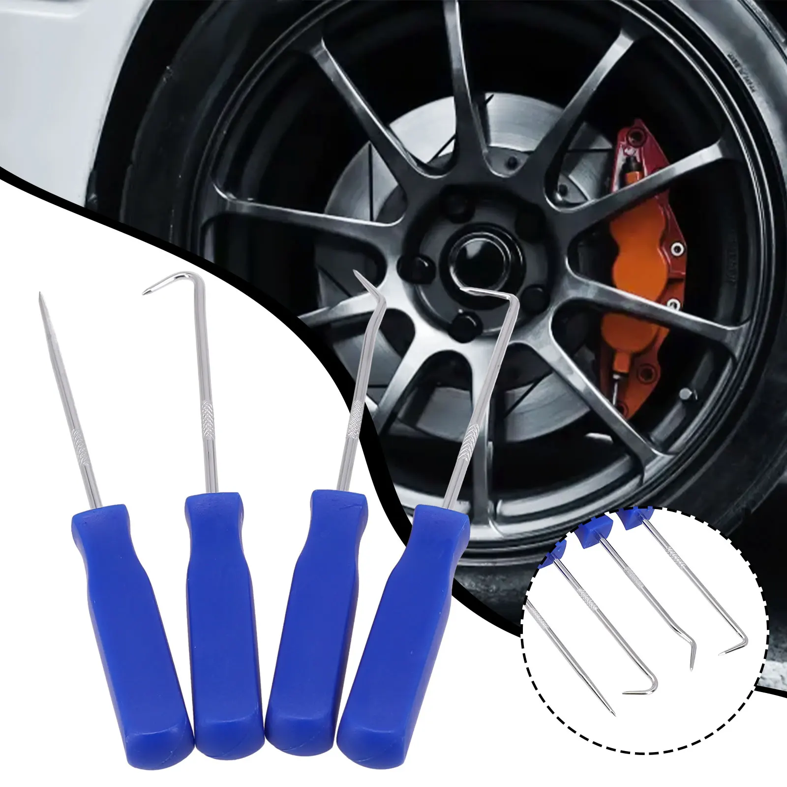 4pcs Car Pick Hook Tools For Most Car Models Blue/Silver Car Pick Hook Set Straight Auto Repair Tools Car Accessories
4pcs Car Pick Hook Tools For Most Car Models Blue/Silver Car Pick Hook Set Straight Auto Repair Tools Car Accessories