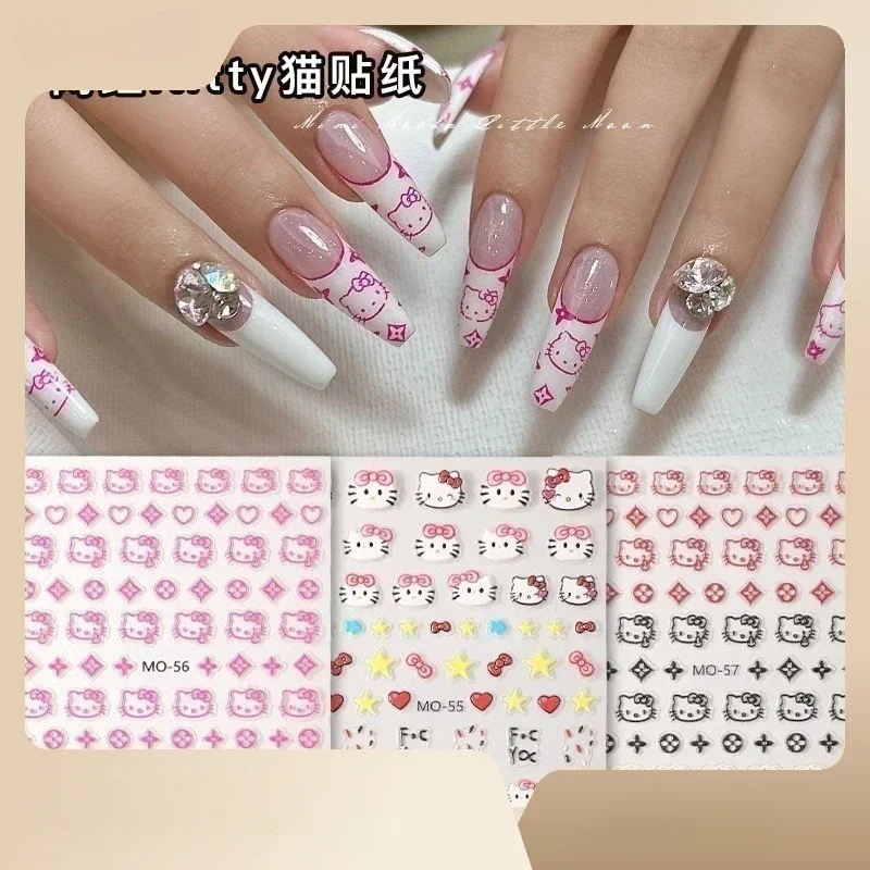 3pcs Sanrio HelloKitty Nail Art Stickers Kawaii Anime Nail Accessories Cute 3d Three-dimensional Patches Girls Gifts Wholesale
3pcs Sanrio HelloKitty Nail Art Stickers Kawaii Anime Nail Accessories Cute 3d Three-dimensional Patches Girls Gifts Wholesale