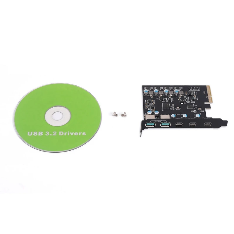 Expansion Card PC+Metal PCIE X4 To USB 3.2 Gen2 3 Port Type C Dual USB A + Three Type C Adapter Converter Chip ASM3142
Expansion Card PC+Metal PCIE X4 To USB 3.2 Gen2 3 Port Type C Dual USB A + Three Type C Adapter Converter Chip ASM3142