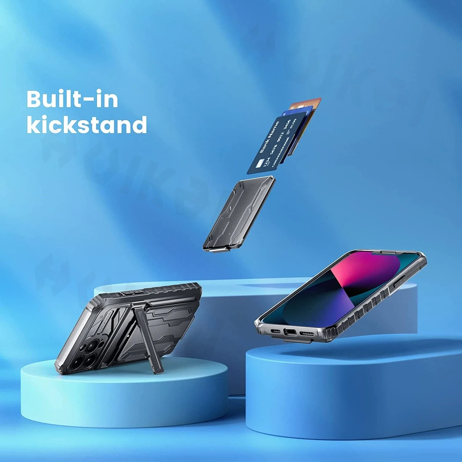 Titan Guard Shockproof Wallet Case with Slide Card Holder & Kickstand | Rugged Armor iPhone Case Titan Guard Shockproof Wallet Case with Slide Card Holder & Kickstand | Rugged Armor iPhone Case