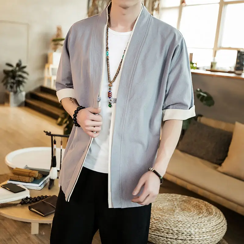 Japanese Kimono Cardigan Men's 2023 New Fashion Shirt Kimono Karate Samurai Suit Chinese Style Tang Suit Jacket Oversize Coat
Japanese Kimono Cardigan Men's 2023 New Fashion Shirt Kimono Karate Samurai Suit Chinese Style Tang Suit Jacket Oversize Coat