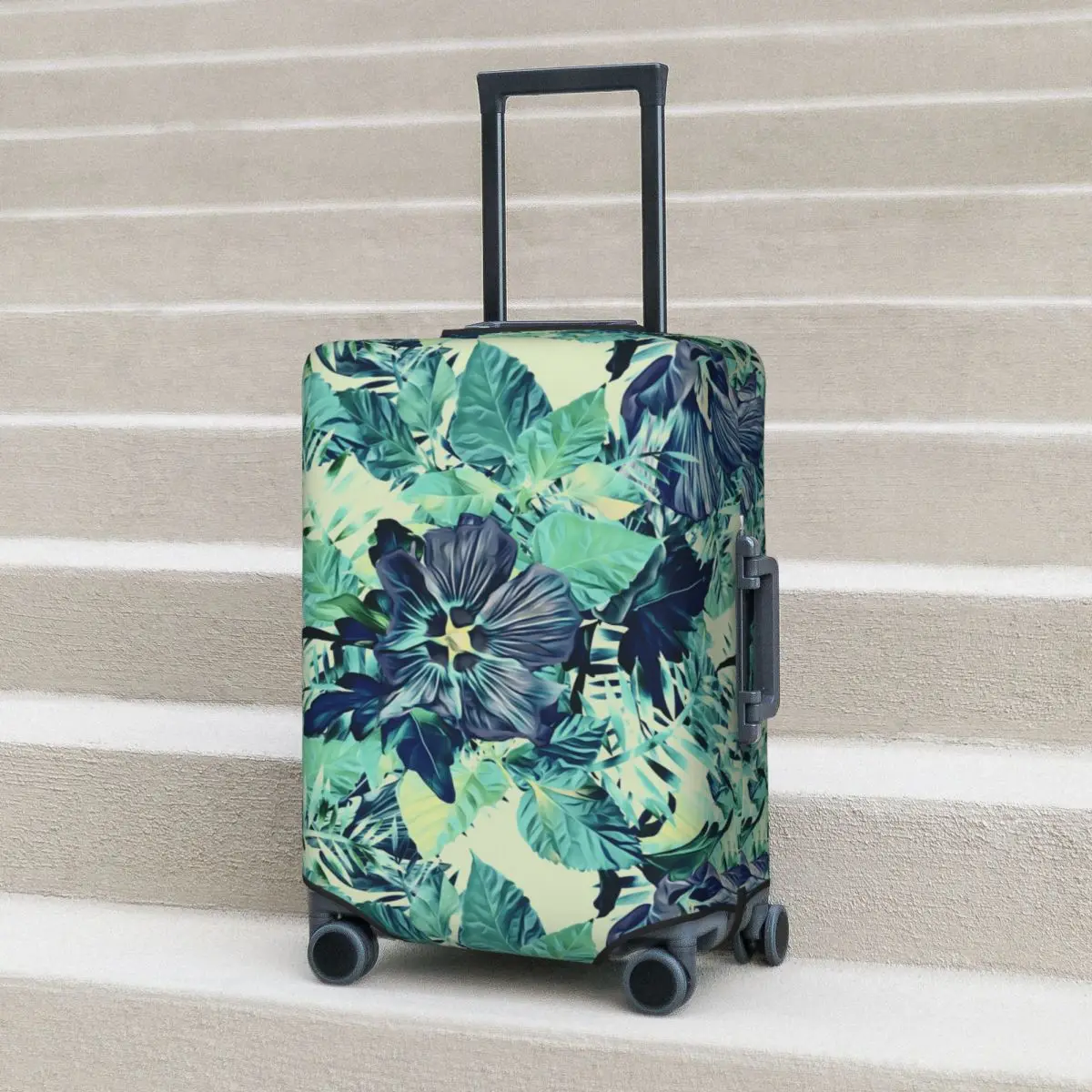 

Exotic Plants Suitcase Cover Leaf Flower Cruise Trip Holiday Elastic Luggage Case Protector