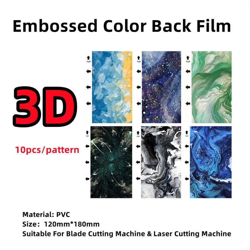 10pcs Embossed Color Film Back Cover Protector Sticker for Film Cutter Universal Cutting Film PVC Oil Paints Decorative Cover
10pcs Embossed Color Film Back Cover Protector Sticker for Film Cutter Universal Cutting Film PVC Oil Paints Decorative Cover
