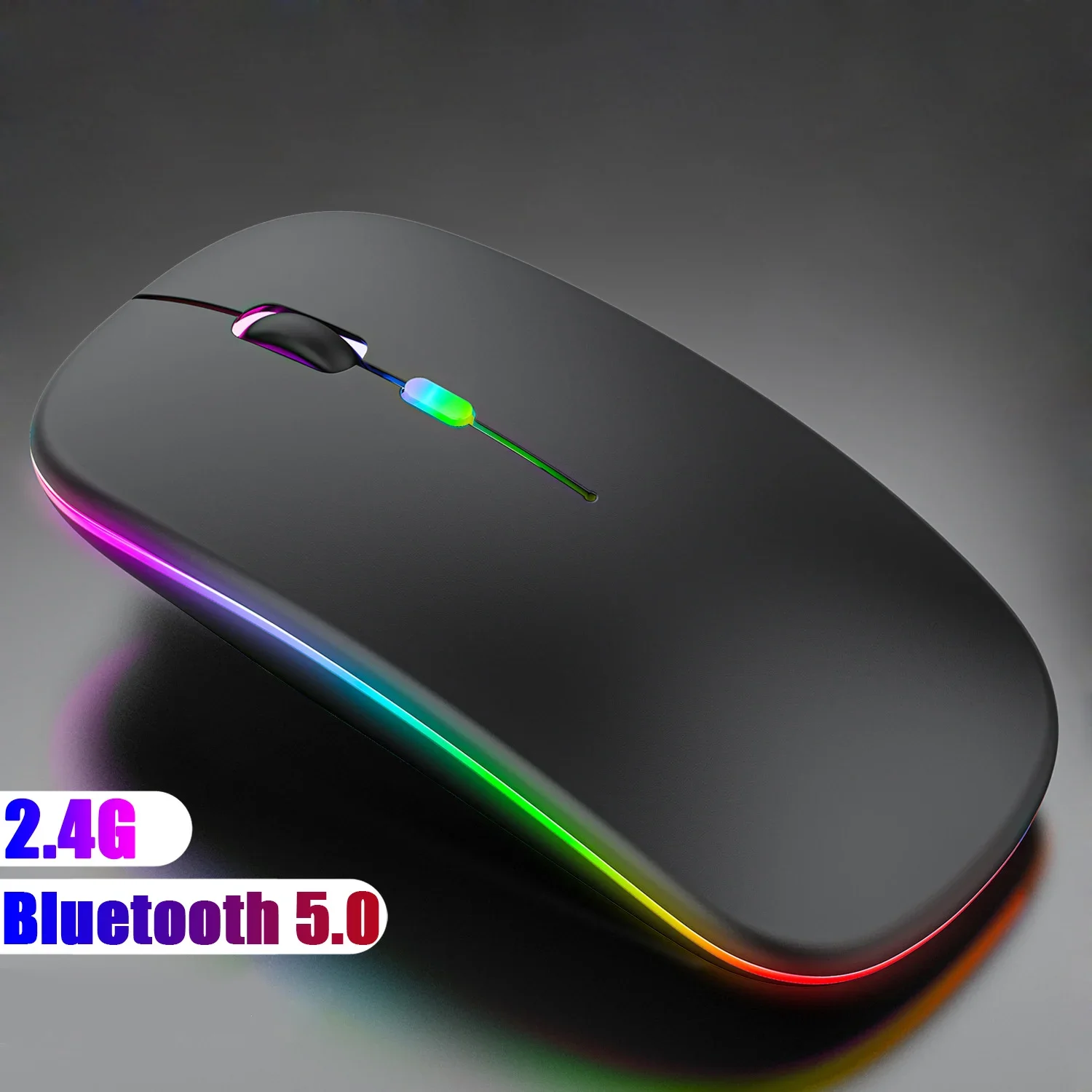 Bluetoooth 5.0 Wireless Mouse With USB Rechargeable RGB Light For Laptop Computer PC Macbook Gaming Mouse 2.4GHz 1600DPI
Bluetoooth 5.0 Wireless Mouse With USB Rechargeable RGB Light For Laptop Computer PC Macbook Gaming Mouse 2.4GHz 1600DPI