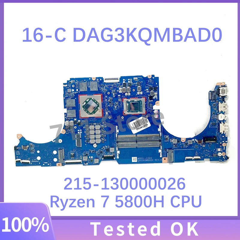 

DAG3KQMBAD0 215-130000026 With Ryzen 7 5800H CPU High Quality Mainboard For HP Omen 16-C Laptop Motherboard 100%Full Tested Well