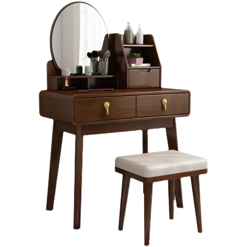 Modern luxury dressing table with led mirror and drawers stool for makeup bedroom
Modern luxury dressing table with led mirror and drawers stool for makeup bedroom
