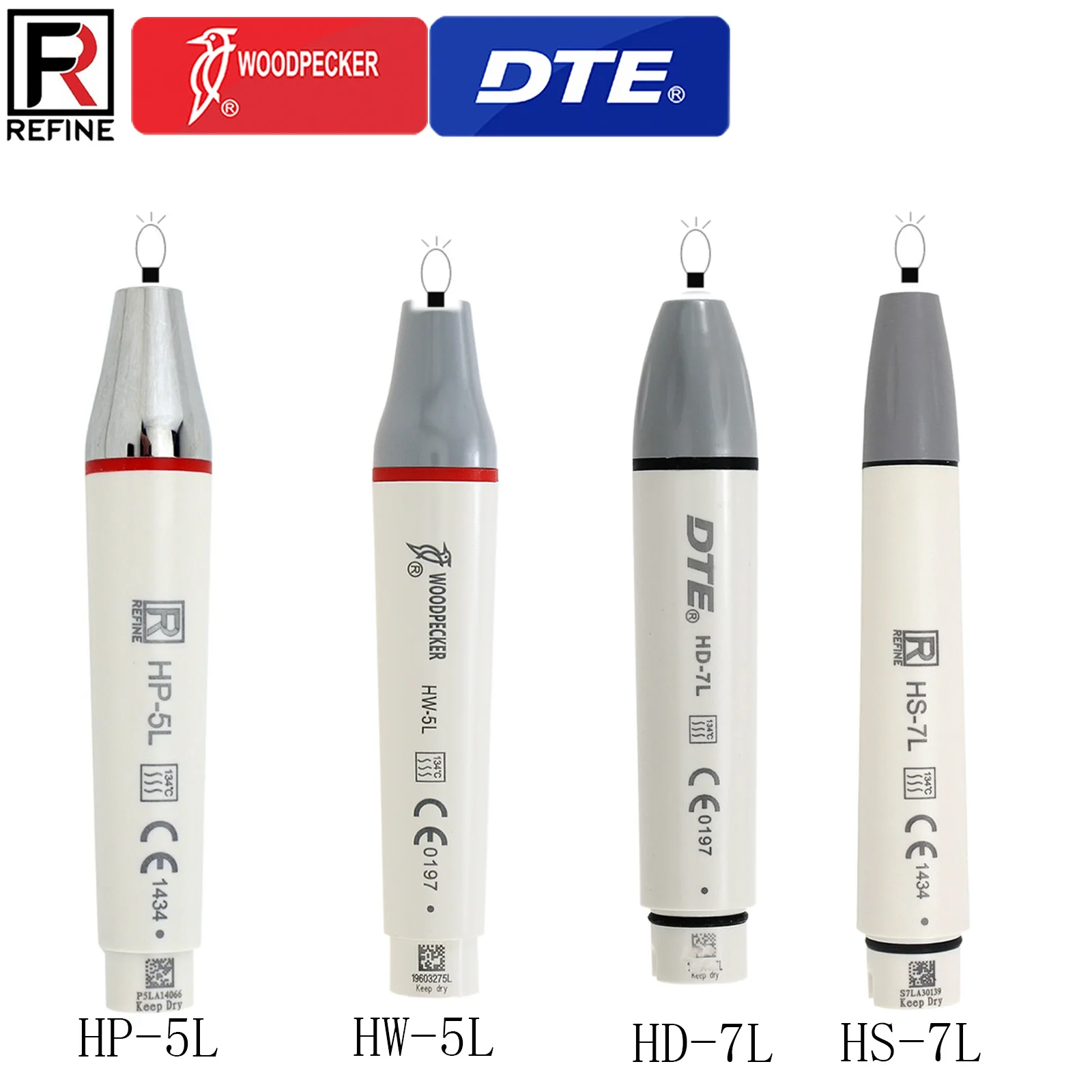 Woodpecker/DTE Dental Ultrasonic Scaler Handpiece HP-5L HS-7L HW-5L HD-7L Fit EMS/DTE tips
Woodpecker/DTE Dental Ultrasonic Scaler Handpiece HP-5L HS-7L HW-5L HD-7L Fit EMS/DTE tips