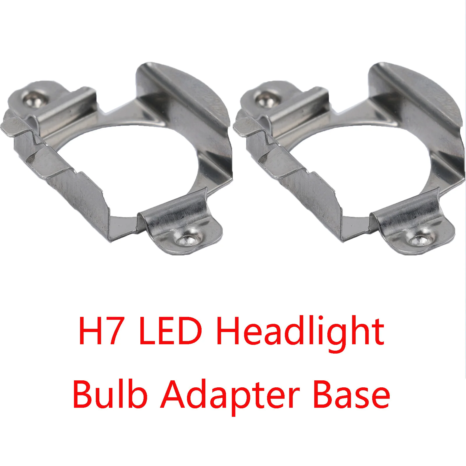 

2Pcs H7 LED Headlight Bulb Base For VW Passat CC Touran Tiguan Touareg Car Adapter Retainer Headlamp Socket Holder Metal Silver