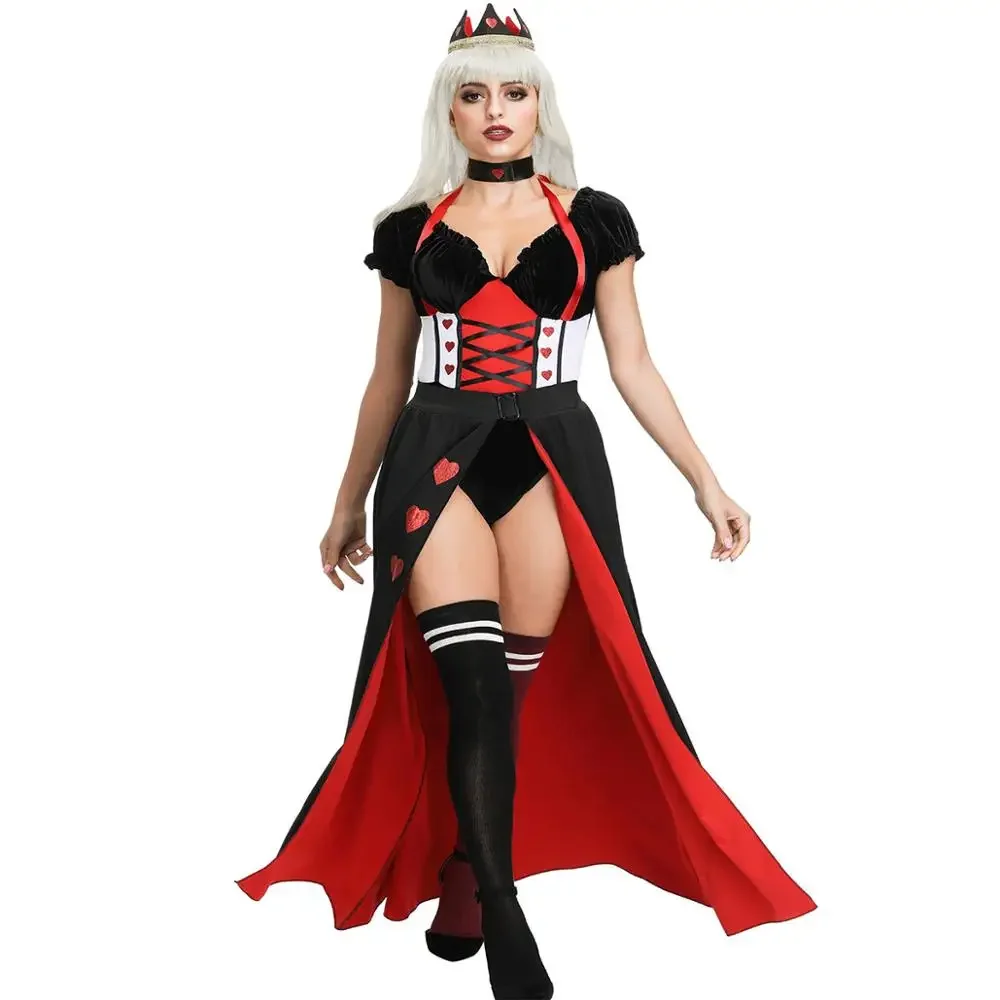 

Princess Queen Of Hearts Costumes For Women Costume Sexy Royal Cosplay Clothing Women Halloween Princess Fancy Dress
