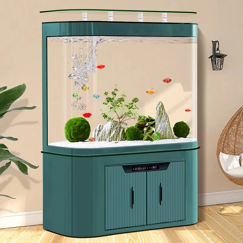 Fish Tank Aquarium Modern Light Luxury Bottom Filter Living Room Lazy Ecological Change Water Fish Globe with Base Cabinet
Fish Tank Aquarium Modern Light Luxury Bottom Filter Living Room Lazy Ecological Change Water Fish Globe with Base Cabinet