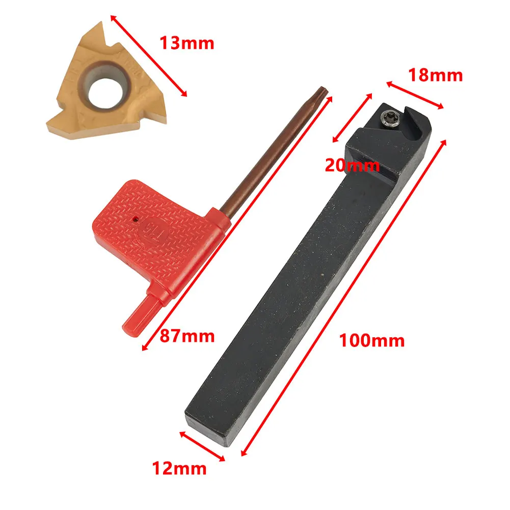 Reliable 10Pcs Threading Insert Set with SER1212H16 12mm Lathe CNC Cutting Tool Holder for Semi finishing and Finishing
Reliable 10Pcs Threading Insert Set with SER1212H16 12mm Lathe CNC Cutting Tool Holder for Semi finishing and Finishing