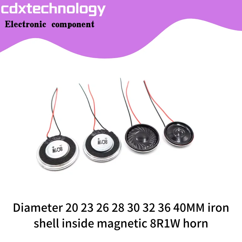 10pcs Diameter 20 23 26 28 30 32 36 40MM iron case inside magnetic 8R1W speaker toy speaker with wire
10pcs Diameter 20 23 26 28 30 32 36 40MM iron case inside magnetic 8R1W speaker toy speaker with wire