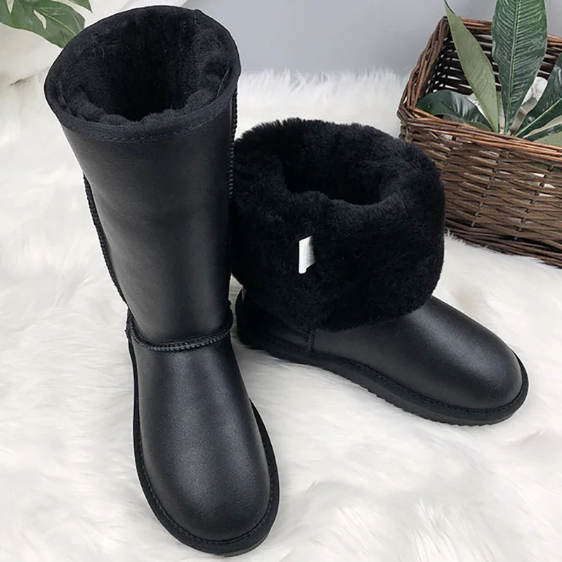 Fashion Classic Minimalist Women Long Boots 100% Natural Fur Winter Boots Snow Boots Water Proof Genuine Sheepskin Leather Warm
Fashion Classic Minimalist Women Long Boots 100% Natural Fur Winter Boots Snow Boots Water Proof Genuine Sheepskin Leather Warm