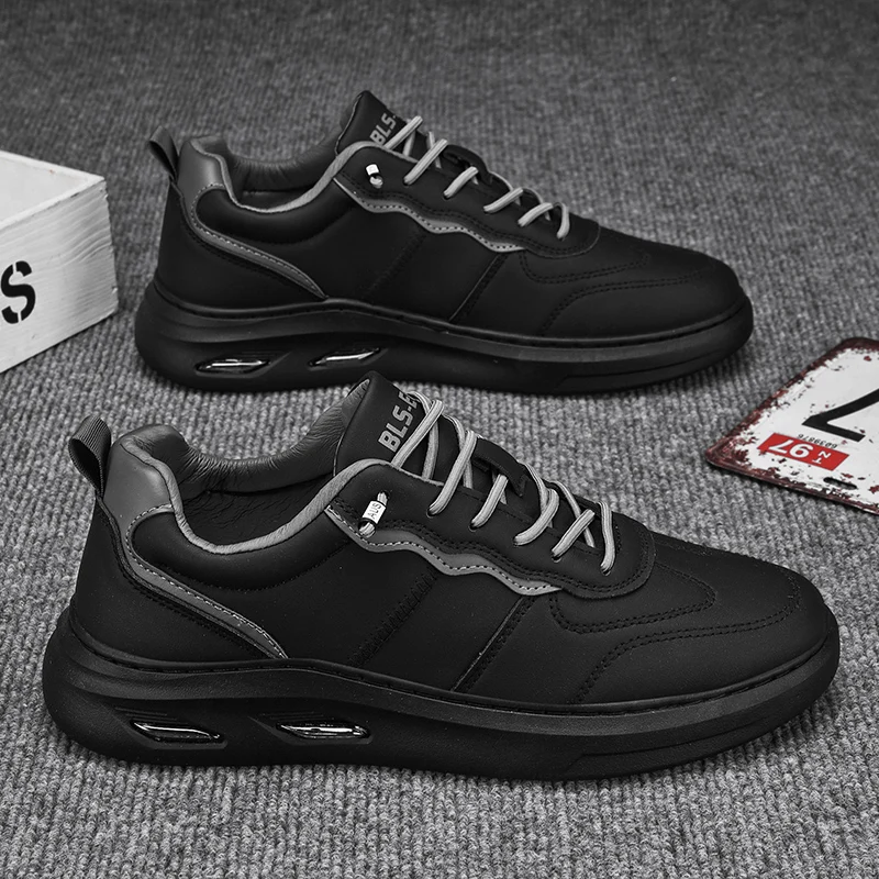 Мужская обувь с низким верхом для спорта и отдыха, осенняя черная кожаная обувь с воздушной подушкой для спорта и отдыха, водонепроницаемая нескользящая обувь
Мужская обувь с низким верхом для спорта и отдыха, осенняя черная кожаная обувь с воздушной подушкой для спорта и отдыха, водонепроницаемая нескользящая обувь