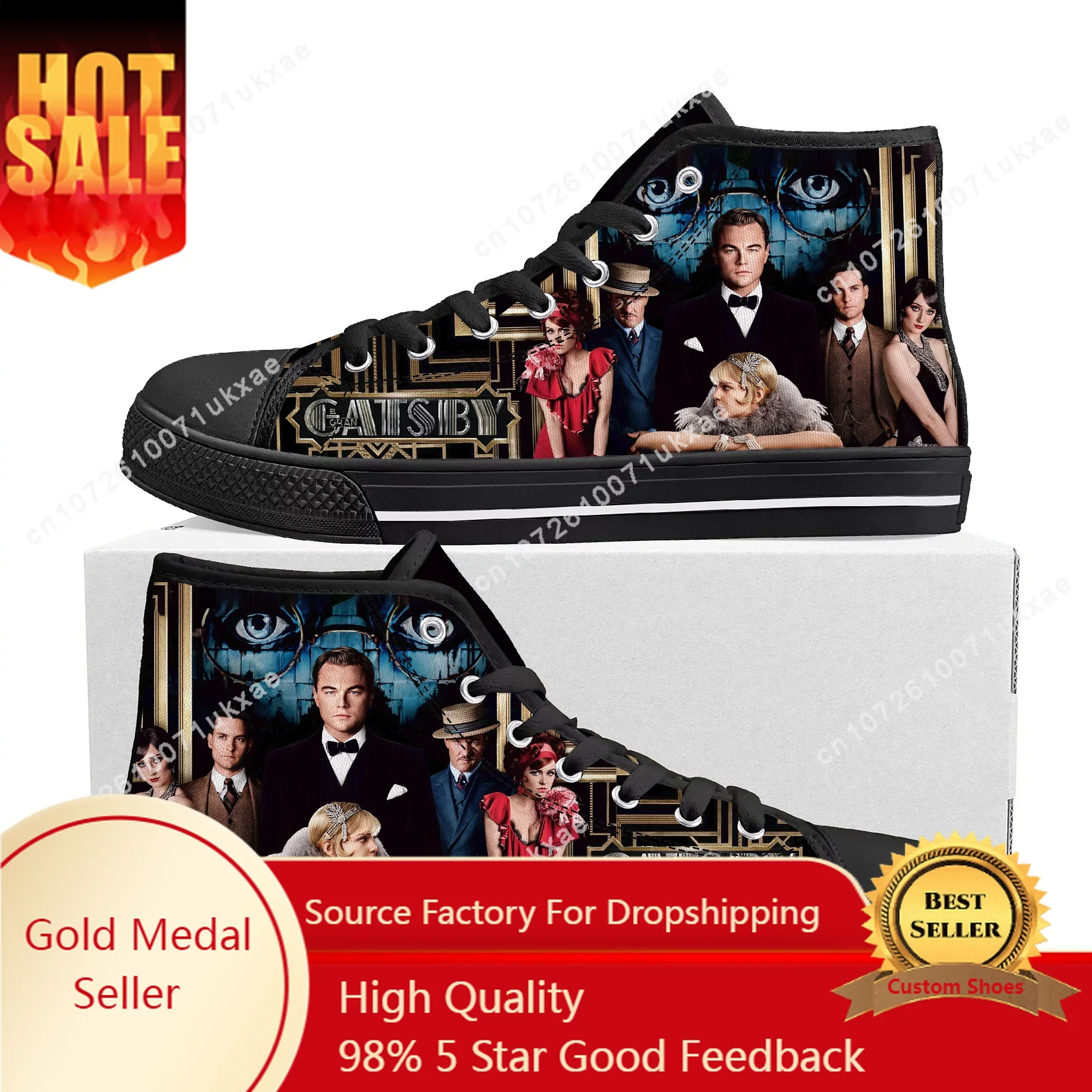 Great Gatsby movie High Top Sneakers Mens Womens Teenager Leonardo DiCaprio Canvas Sneaker couple Shoe Casual Custom Made Shoes
Great Gatsby movie High Top Sneakers Mens Womens Teenager Leonardo DiCaprio Canvas Sneaker couple Shoe Casual Custom Made Shoes