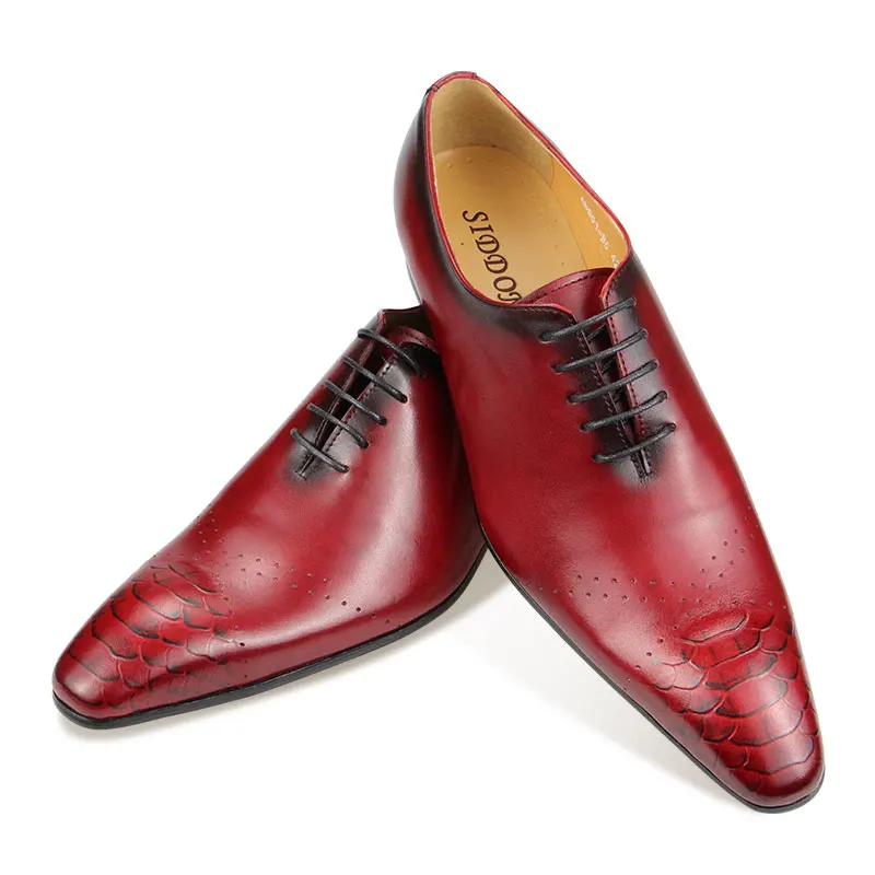 Men Leather Dress Shoes Fashion New Elegant Business Wedding Party Office Lace Up British Oxford Luxury Red Black Outdoor Shoes
Men Leather Dress Shoes Fashion New Elegant Business Wedding Party Office Lace Up British Oxford Luxury Red Black Outdoor Shoes