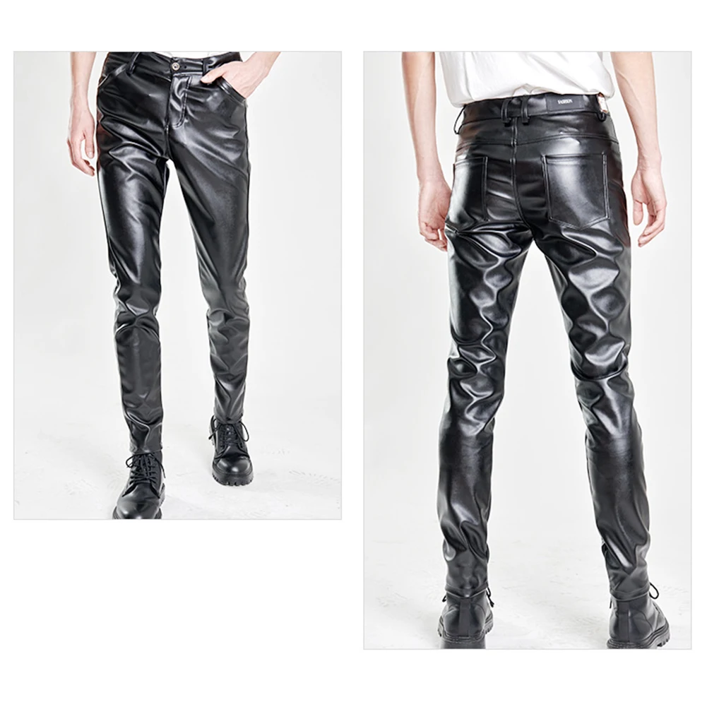 Leather Trousers Pants High Stretch Holiday Personality Trousers Solid Color Autumn Biker Leather Pants Casual
Leather Trousers Pants High Stretch Holiday Personality Trousers Solid Color Autumn Biker Leather Pants Casual