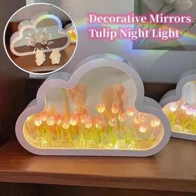 Handmade diy cloud tulip mirror night light luminous decoration creative gift Tanabata Valentine's Day gift
Handmade diy cloud tulip mirror night light luminous decoration creative gift Tanabata Valentine's Day gift